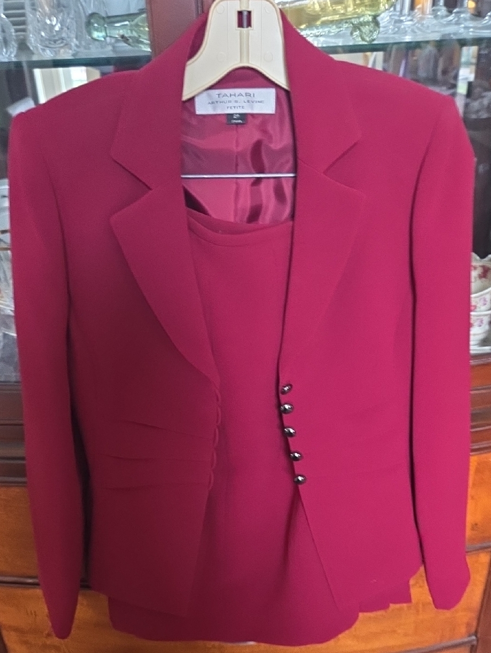 Tahari Raspberry Pink Women's Blazer with Coordinating Shell
